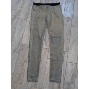 Jessica Simpson girls youth XL gray/gold SOFT metallic leggings